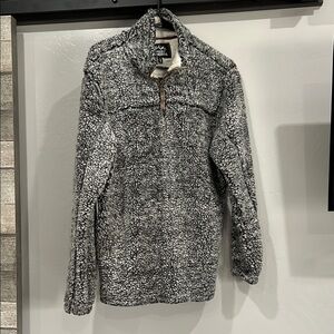 Gray Sherpa Quarter-Zip Pullover